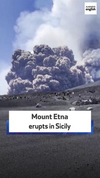 Mount Etna erupts in Sicily