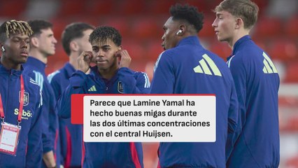 El vacile de Lamine a Huijsen que no dudó en contestar el central con este zasca