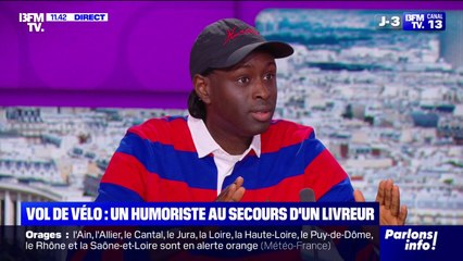 L'humoriste Youssoupha Diaby raconte comment il a aidé un livreur à rattraper le voleur de son vélo