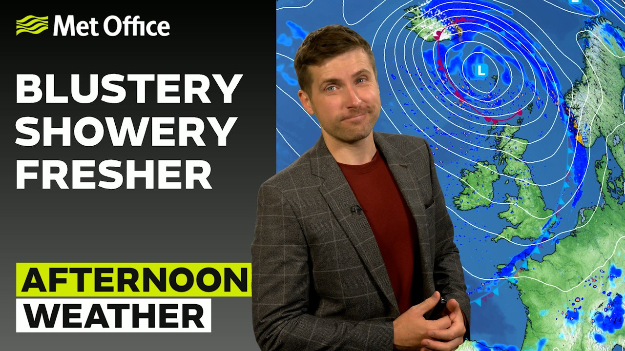 Met Office Afternoon Weather Forecast 03/06/25 – Blustery showers in the northwest