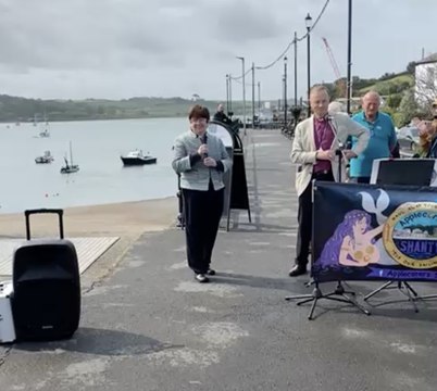 The new Bishop of Crediton Moira Astin speaking in Appledore (Joe Bulmer, Tindle Newspapers)