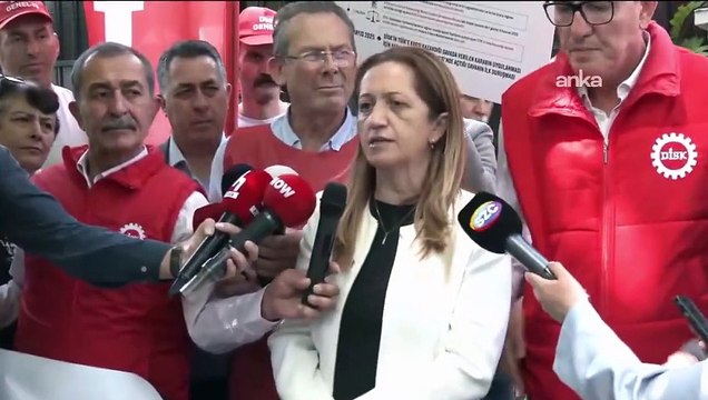İzmir’deki greve ilişkin sorulan soruya yanıt veren Arzu Çerkezoğlu: Grevde sendikamızın esas talebi eşit işe eşit ücret. Grev bizim yasal, anayasal hakkımızdır.
