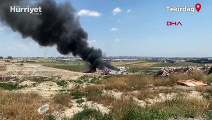 Tekirdağ'da korkutan yangın!