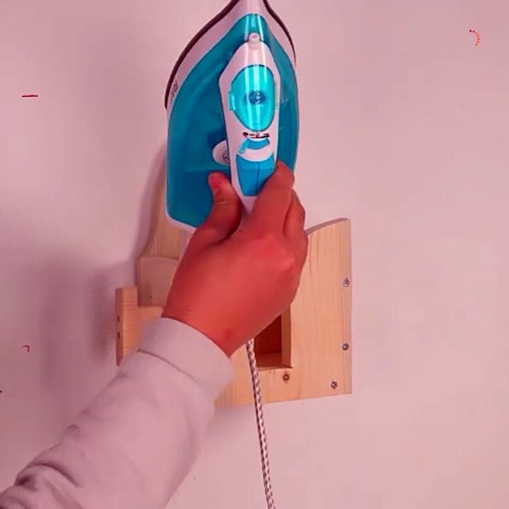 Cleverly constructed iron holder DIY!