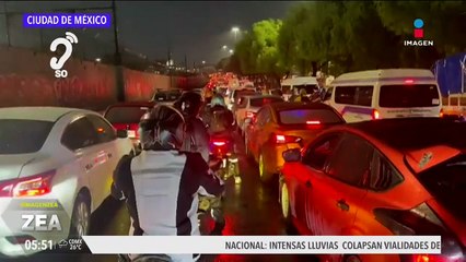 La CDMX vive tarde caótica por las intensas lluvias