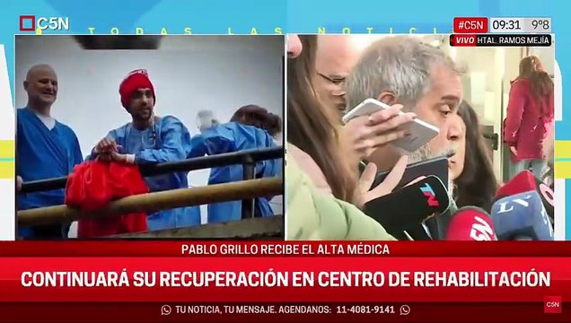 El padre de Pablo Grillo dijo que su hijo está contento y afirmó: “Ahora va a salir, en un ratito lo van a ver”