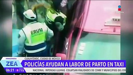 Policías de la CDMX ayudaron a una mujer a dar a luz a su bebé en un taxi