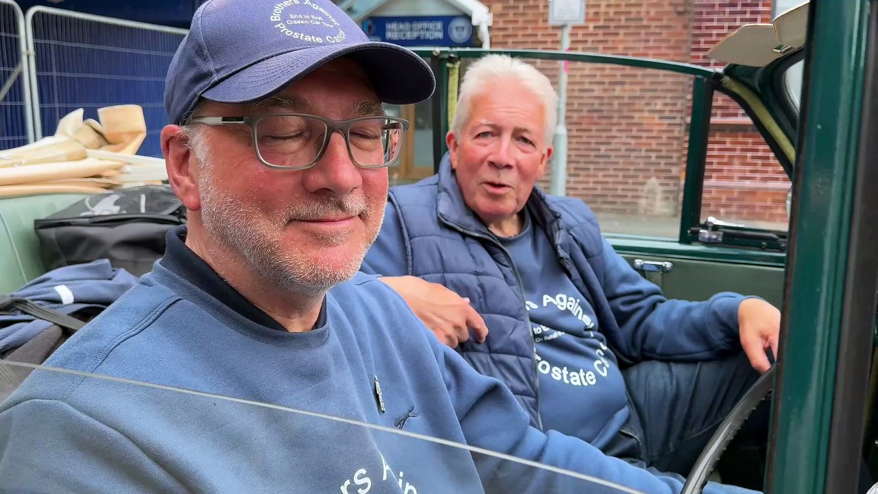 Two brothers who are both recovering from prostate cancer are embarking on a journey in a classic car from John O'Groats to Portsmouth where they meet former Pompey goal keeper Alan Knight