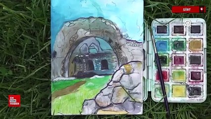 Doğasever öğretmen Siirt'in güzelliklerini resmederek tanıtıyor