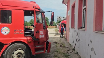 Tokat'ta lisede çıkan yangın söndürüldü