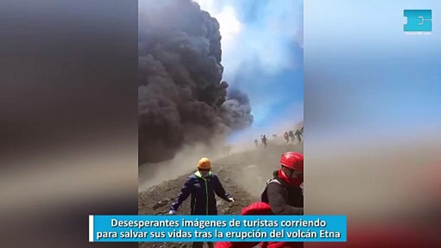 Desesperantes imágenes de turistas corriendo para salvar sus vidas tras la erupción del volcán Etna