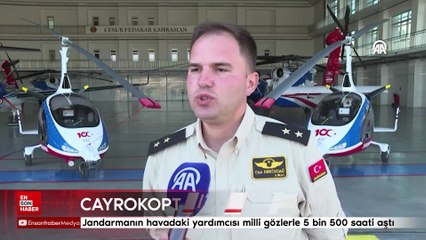 Jandarmanın havadaki yardımcısı milli gözlerle 5 bin 500 saati aştı