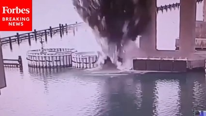 Ukraine Damages Part Of Kerch Bridge In Russia-Occupied Crimea Using Underwater Explosives