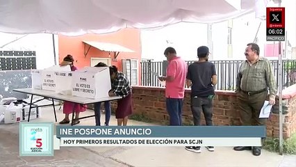 INE retrasa anuncio; resultados de elección en la SCJN se presentarán hoy