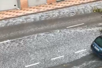 El granizo castiga en El Burgo de Osma tras una nueva tormenta