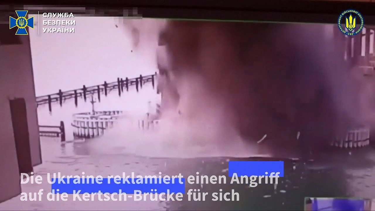 Ukraine reklamiert Angriff auf Krim-Brücke für sich