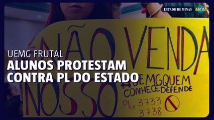 Alunos da UEMG Frutal protestam contra projetos de lei do estado