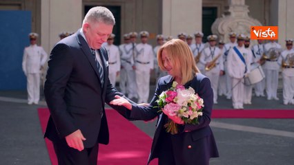 Meloni riceve premier slovacco Robert Fico a Palazzo Chigi