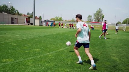 Entrenamiento de Raúl Moro con la Selección Sub21