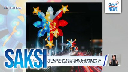 Parol na Independence Day ang tema, nagpailaw sa Jose Abad Santos Ave. sa San Fernando, Pampanga | Saksi