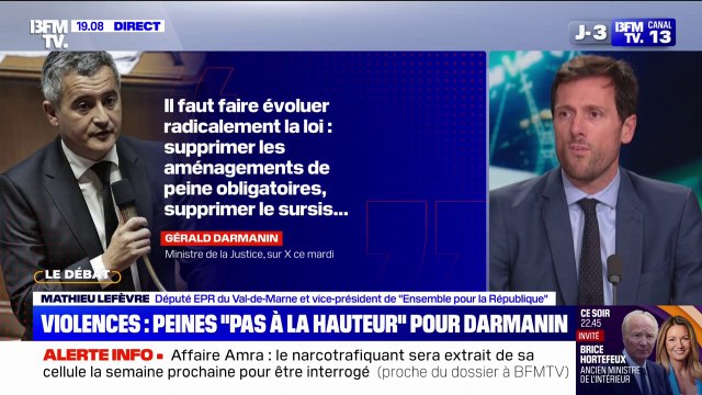 Violences après le sacre du PSG: L'échelle des peines n'est plus adaptée à la violence d'aujourd'hui , estime Mathieu Lefèvre (Renaissance)