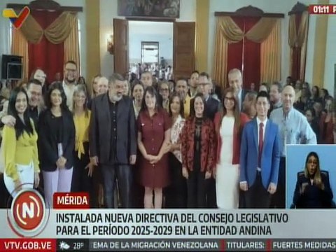 Instalada y juramentada nueva directiva del Consejo Legislativo del estado Mérida