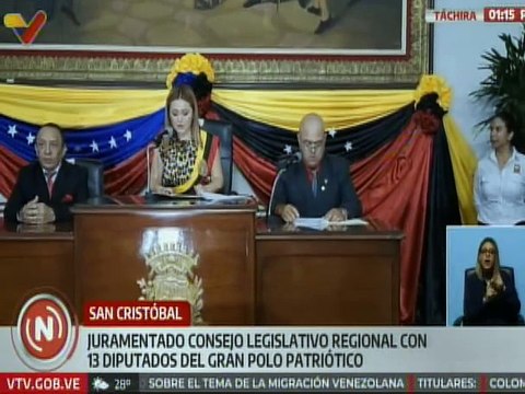 Tachirenses acompañaron la instalación y juramentación de la nueva directiva del Consejo Legislativo