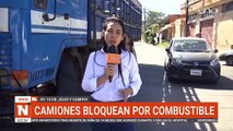 CAMIONES BLOQUEAN EN LA AV. 16 DE JULIO