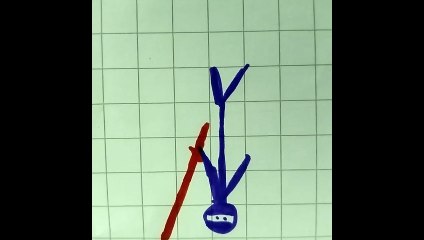 Ninja blu con spada personaggi 1