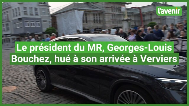 Le président du MR, Georges-Louis Bouchez, hué à son arrivée à Verviers