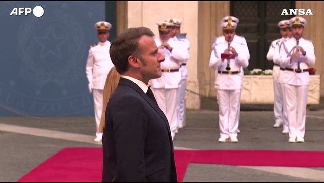Italia-Francia, Meloni riceve Macron a Palazzo Chigi