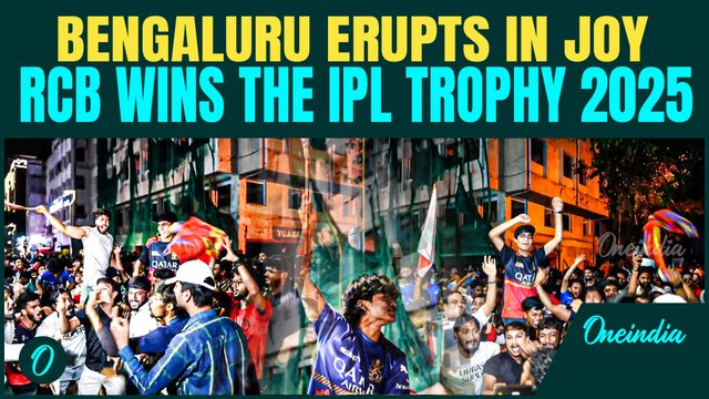 Celebrations on the Streets of Bengaluru as the Home Team RCB Wins its 1st IPL Title