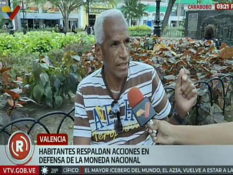 Carabobeños apoyan acciones del Ejecutivo Nacional en defensa del Bolívar Soberano