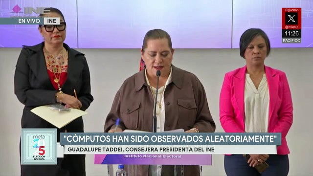 INE presenta avance de 91% de cómputos de la elección judicial