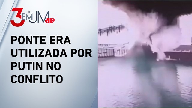 Ucrânia ataca e destrói ponte da Crimeia com explosivos durante conflito com russos