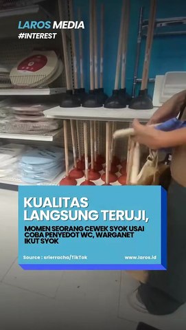 Nyoba Plunger (Alat Sedot WC Manual), Cewek ini syok dan buat warganet juga syok