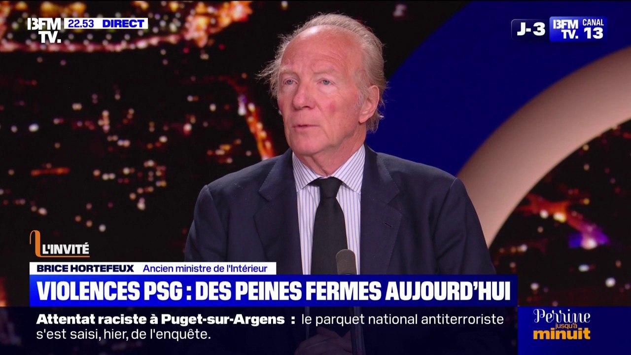 Dégradations lors de la victoire du PSG: "La dérive de la violence ne date pas du week-end dernier", affirme Brice Hortefeux, ancien ministre de l'Intérieur