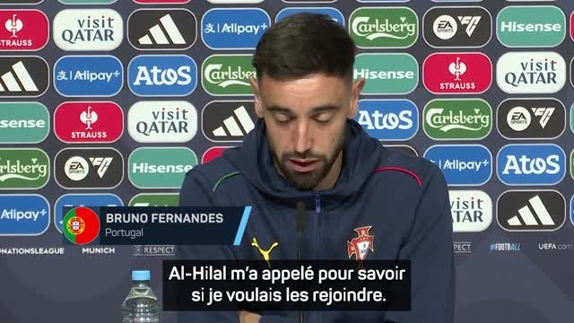 Portugal – Bruno Fernandes : Al-Hilal m’a appelé, mais je veux jouer au plus haut niveau