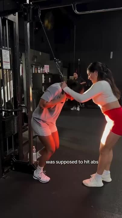 Cable Attachment Breaks as Woman Starts Exercise