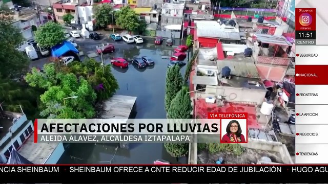 Alcaldesa de Iztapalapa atribuye inundaciones a lluvias atípicas y apertura tardía de compuertas