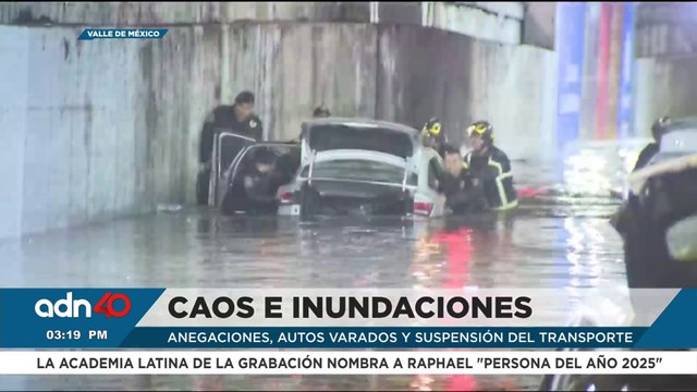 Lluvias intensas inundan norte, centro y sur de CDMX; autos varados y fallas en el cablebús