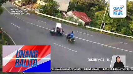 Motorcycle rider, sugatan matapos makabanggaan ang isang tricycle | Unang Balita