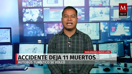 Fuerte accidente deja sin vida a 11 personas en Hualahuises, Nuevo León