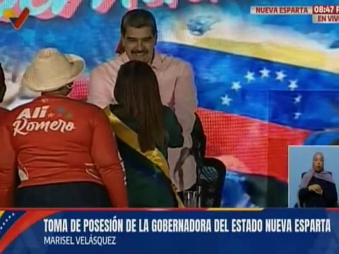 Pdte. Maduro acompaña la investidura de Marisel Velásquez como Gobernadora del edo. Nueva Esparta