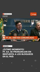 FF. AA. niegan acusaciones y reafirman su compromiso con la Constitución