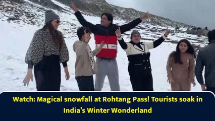 Watch: Magical snowfall at Rohtang Pass! Tourists soak in India’s Winter Wonderland