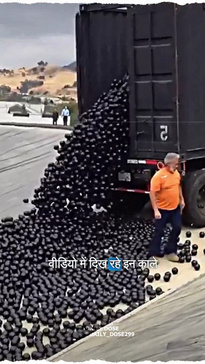 Black balls in river #science #sciencefacts #facts #trending #environment #ocean #water