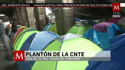 Plantón que mantiene la CNTE en el Zócalo Capitalino se expande a calles aledañas