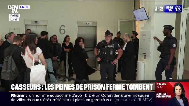 Violences en marge du sacre du PSG: de premières peines de prison ferme prononcées