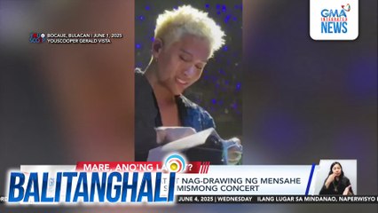 SB19 Ken, nagsulat at nag-drawing ng mensahe para sa isang fan sa mismong concert | Balitanghali